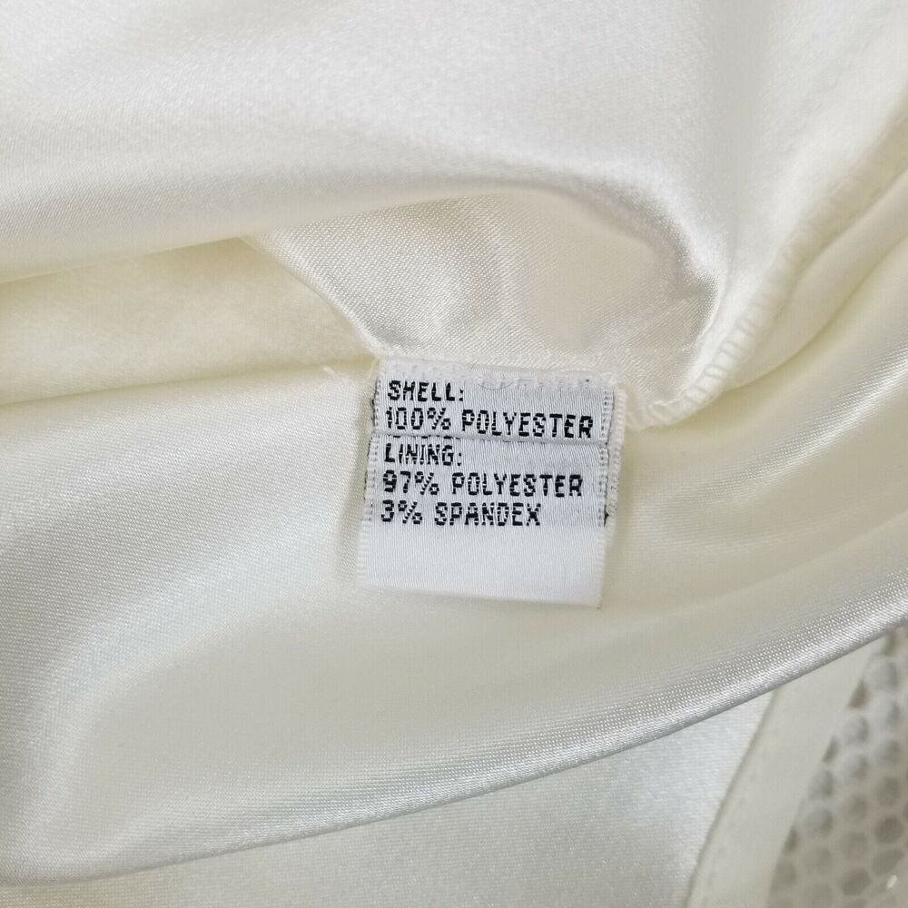 Carmen Marc Valvo Textured Stripes A-Line Off White Dress Sz 6 NWT $595 D0 - Picture 9 of 9